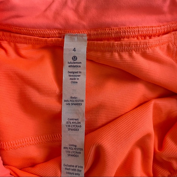 LULULEMON Shorts // Split Second in Grapefruit - Picture 7 of 10